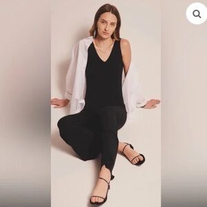 NADAAM Ribbed Silk Cashmere Wide-leg Jumpsuit M